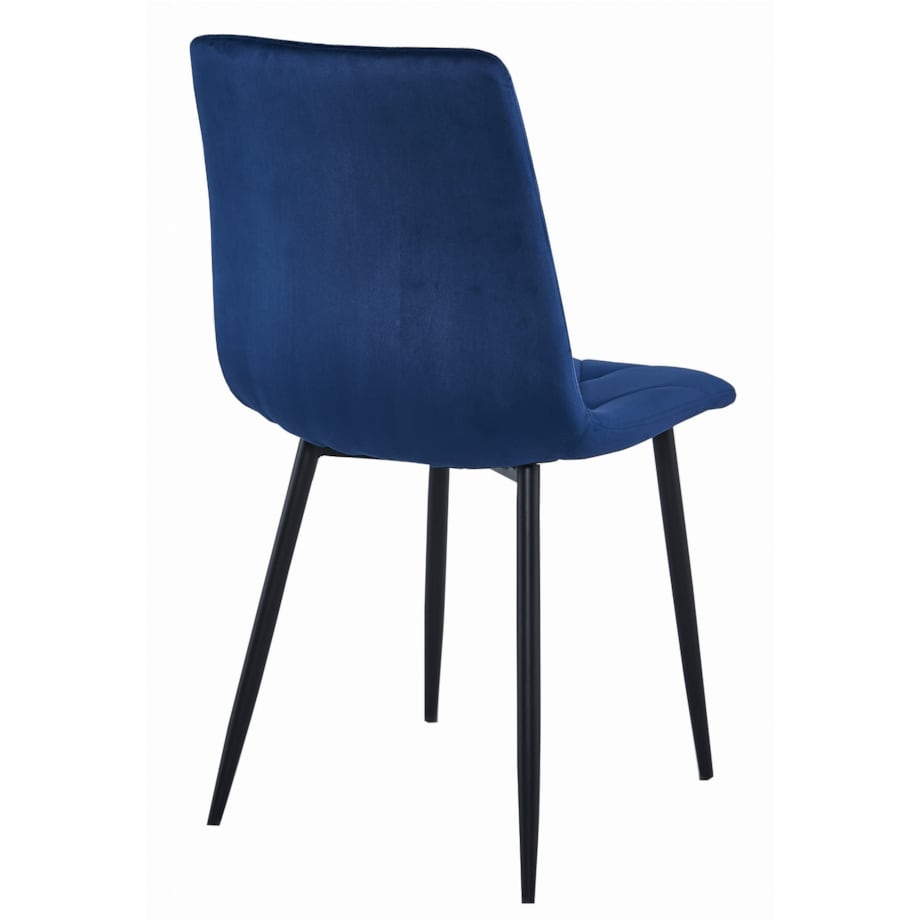 Krzesło Do Jadalni Kuchni Salonu Libra - Granat Aksamit / Nogi Czarne X 2