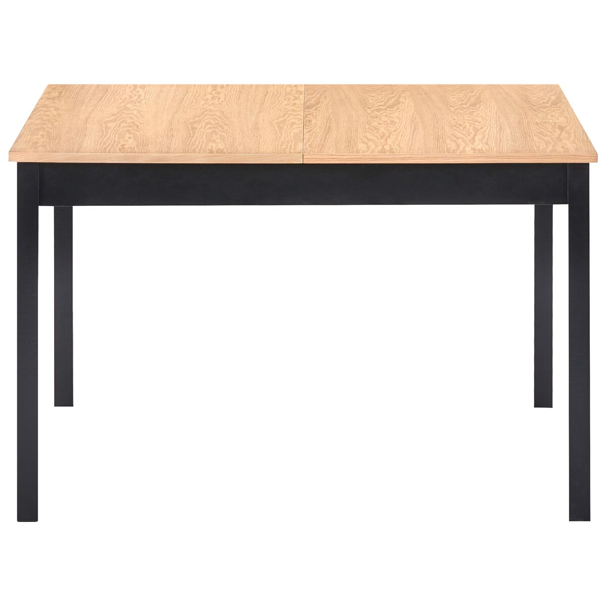Stół do jadalni rozkładany HOUSTON Jasnobrązowy/ czarny 120/150 cm 90 cm Drewno sosnowe