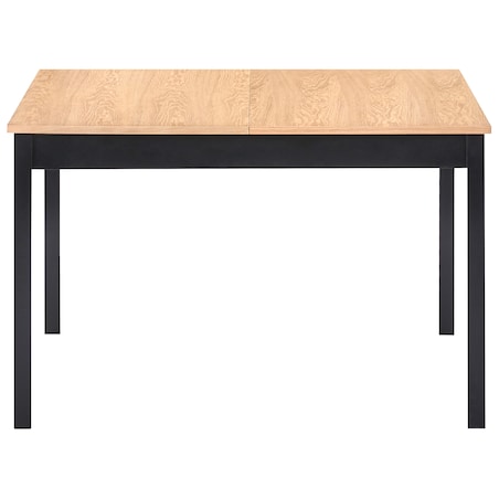 Stół do jadalni rozkładany HOUSTON Jasnobrązowy/ czarny 120/150 cm 90 cm Drewno sosnowe