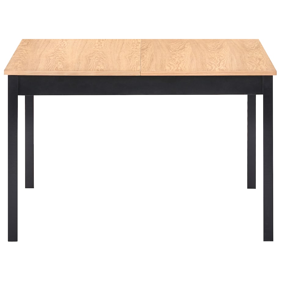 Stół do jadalni rozkładany HOUSTON Jasnobrązowy/ czarny 120/150 cm 90 cm Drewno sosnowe