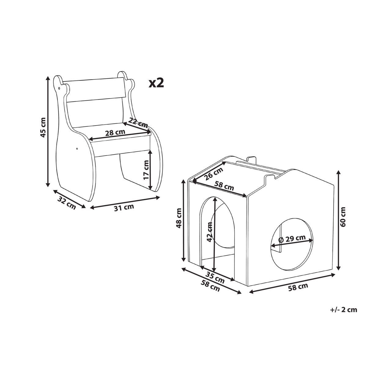 Stół z krzesłami dla dzieci WOOLI Kolorowy
