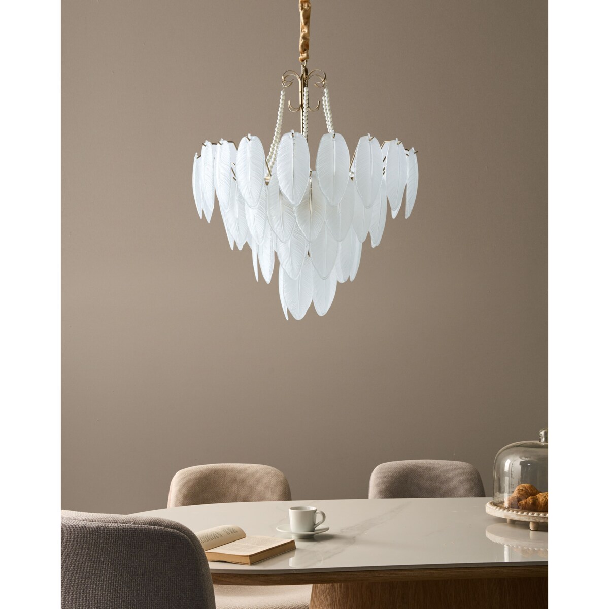 Żyrandol YAUCA Szkło Mosiężny