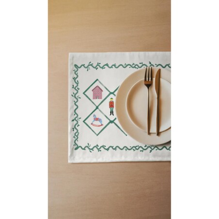 Podkładki świąteczne - Retro wieniec