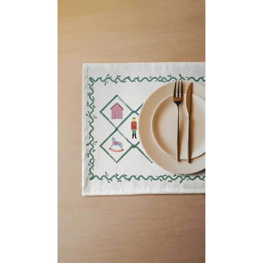 Podkładki świąteczne - Retro wieniec