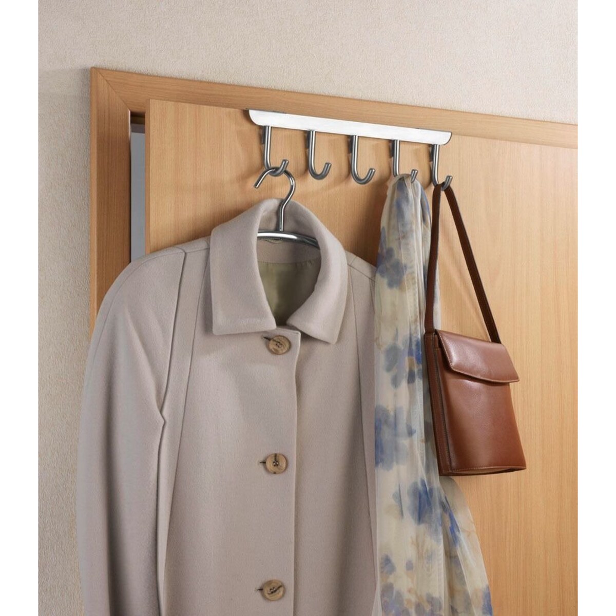 Wieszak na drzwi MASSIVO - 5 haczyków w komplecie, WENKO