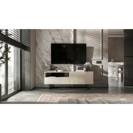 Szafka RTV Loft Industrialna Komoda RTV Szuflada Kaszmir Mat 120 cm