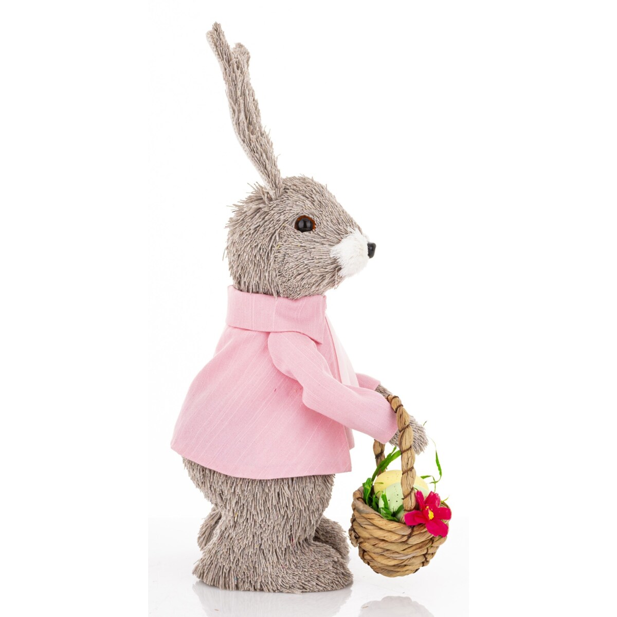 Figurka - króliczka z wielkanocnym koszyczkiem 34x16x16 cm SEMIRA