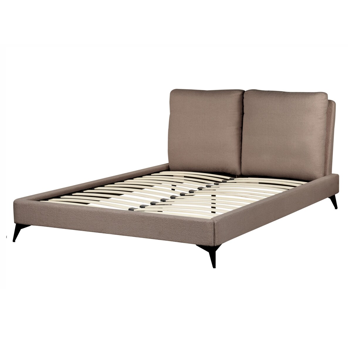 Łóżko Boucle MELLE 140 x 200 cm Brązowy