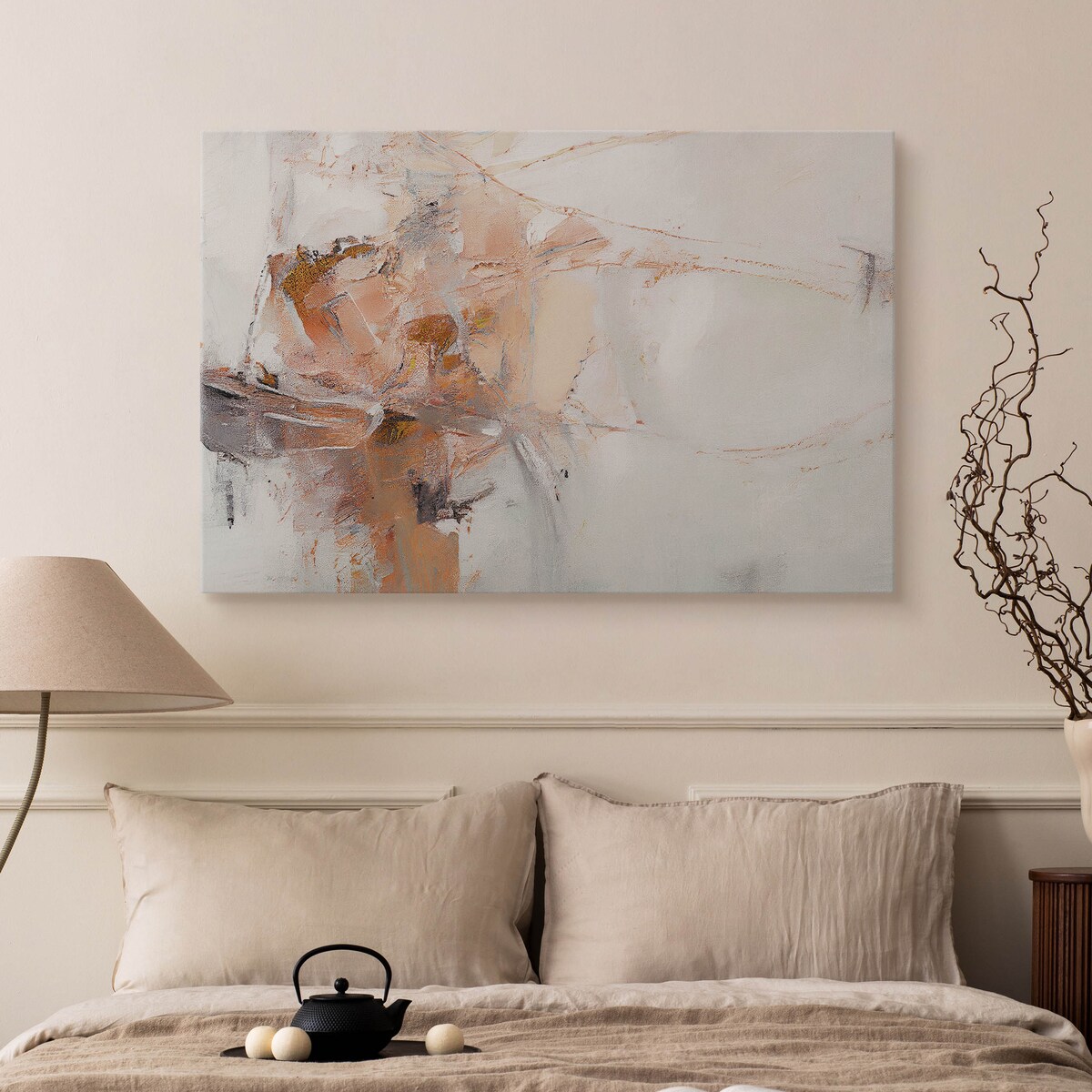 OBRAZ NA PŁÓTNIE DO SALONU ABSTRAKCJA EKSPRESYJNY NOWOCZESNY WZÓR 120x80cm