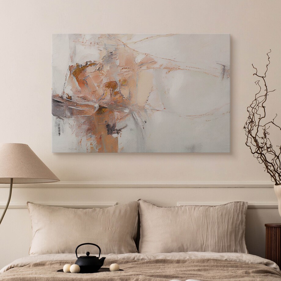 OBRAZ NA PŁÓTNIE DO SALONU ABSTRAKCJA EKSPRESYJNY NOWOCZESNY WZÓR 120x80cm