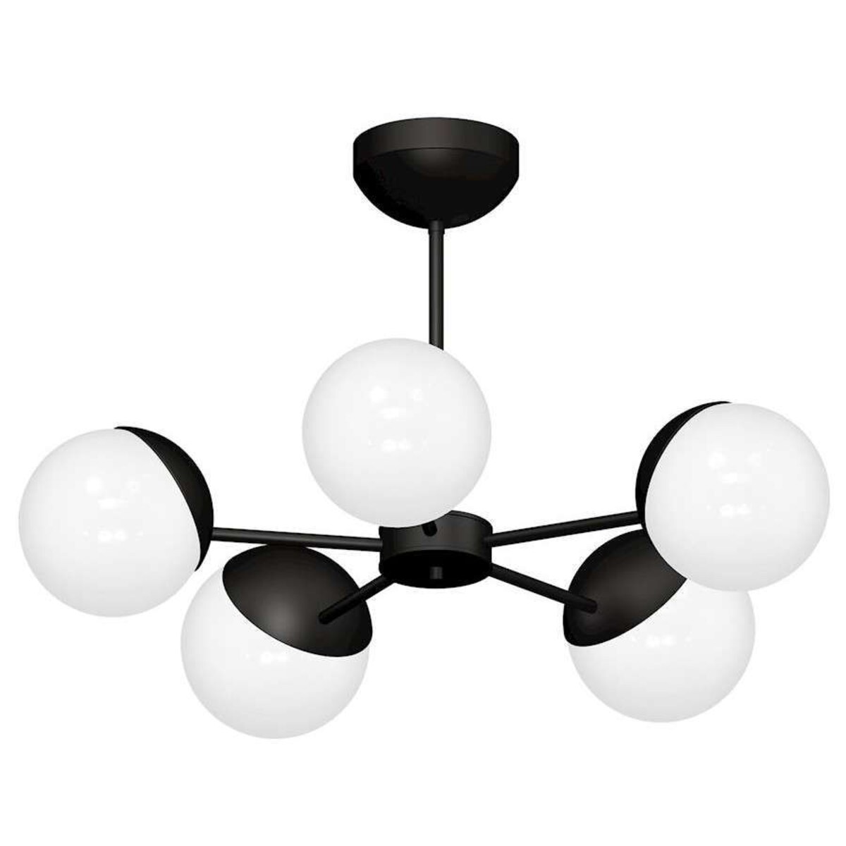 Skandynawska LAMPA sufitowa SFERA WOOD MLP5433 Milagro loftowa OPRAWA plafon szklane kule białe drewno