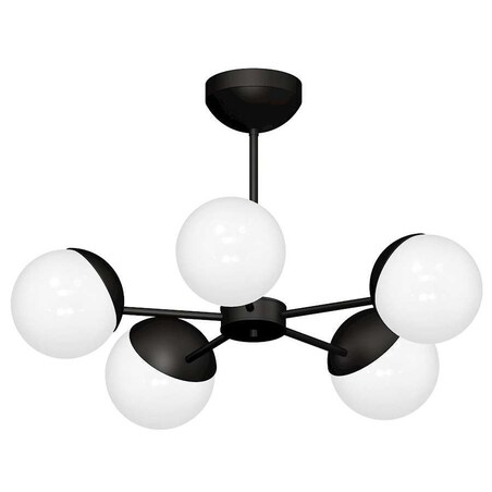 Skandynawska LAMPA sufitowa SFERA WOOD MLP5433 Milagro loftowa OPRAWA plafon szklane kule białe drewno