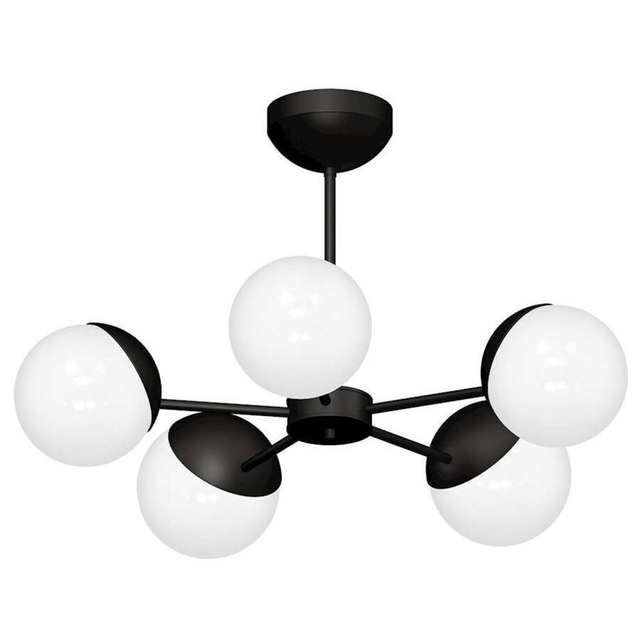 Skandynawska LAMPA sufitowa SFERA WOOD MLP5433 Milagro loftowa OPRAWA plafon szklane kule białe drewno