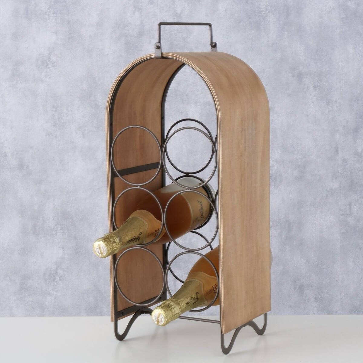 Stojak na wino loft CHIANTI, na 6 butelek, 50 cm