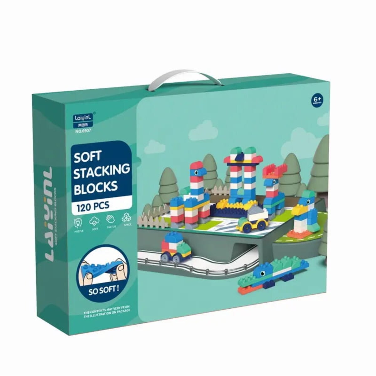 SOFT blocks - miękkie klocki konstrukcyjne 120 elementów