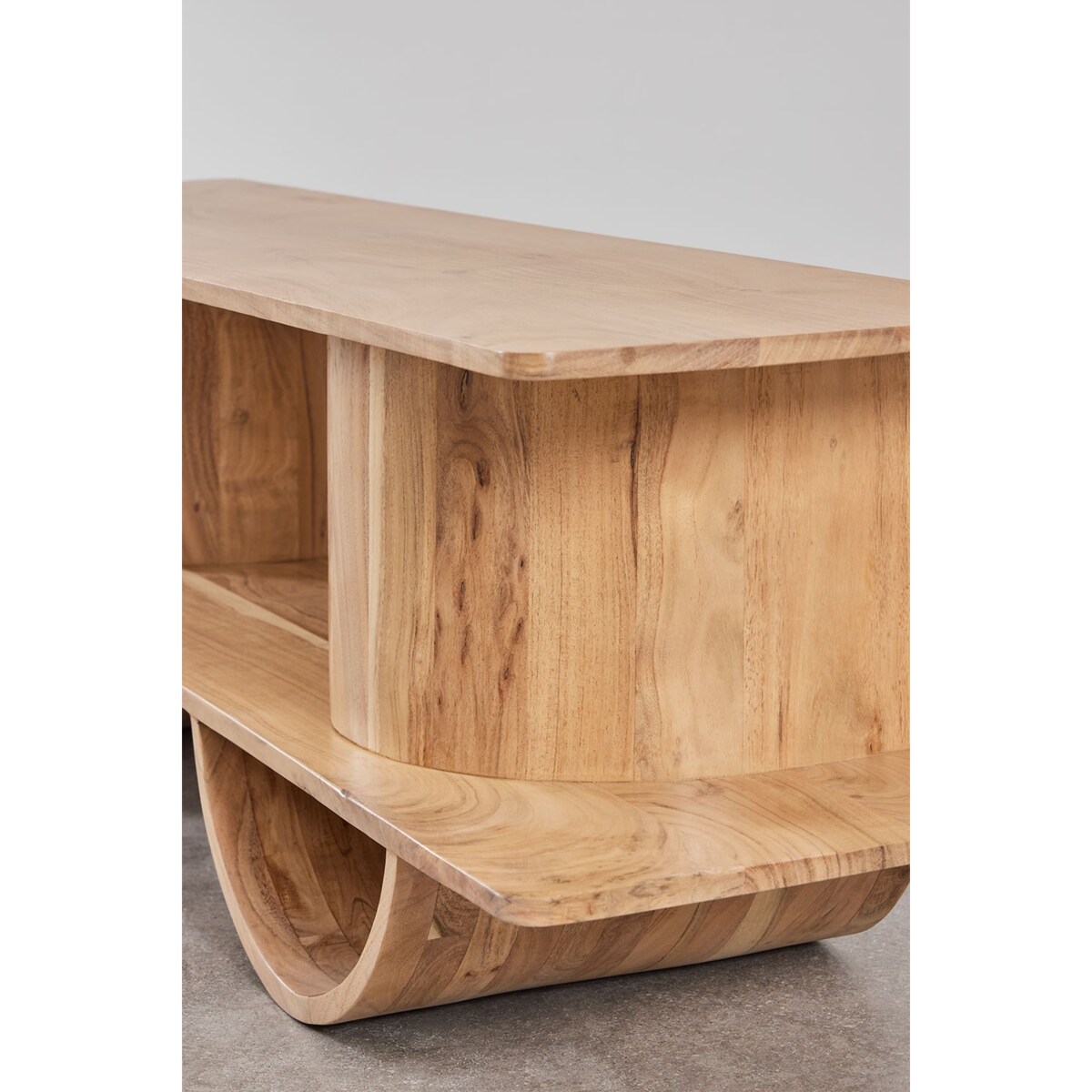 Szafka RTV z drewna akacjowego 150x35 cm Flin