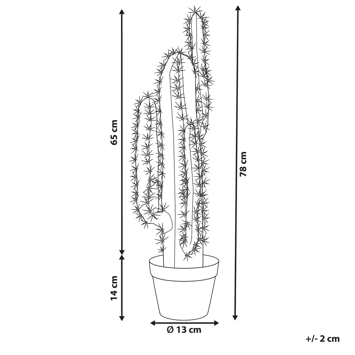 Sztuczna roślina CACTUS 78 cm Zielony