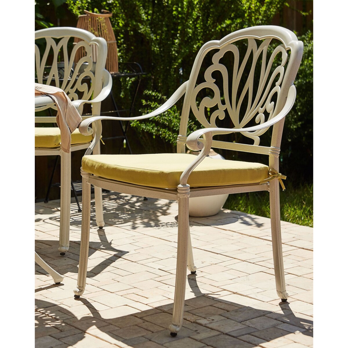 Zestaw 4 krzeseł ogrodowych biały ANCONA