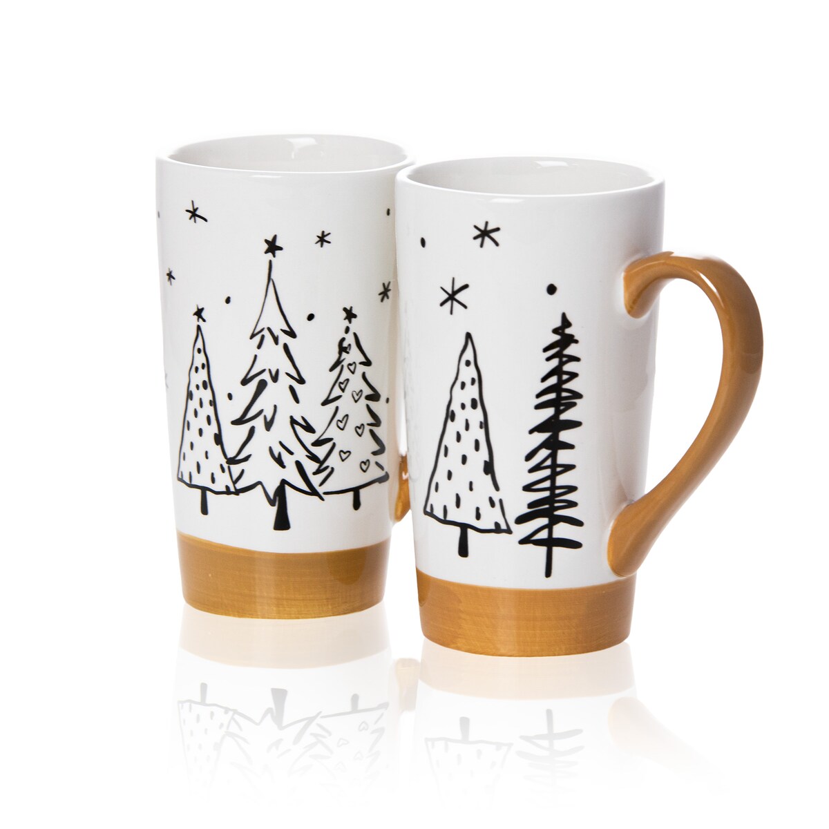 Kubek Świąteczny Ceramiczny Na Prezent 15,5 Cm Boże Narodzenie Duży