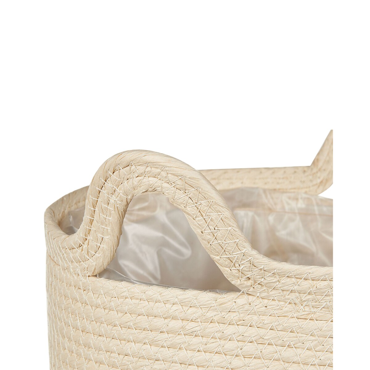 Zestaw 2 koszy na kwiaty z trawy morskiej naturalny MATIKU