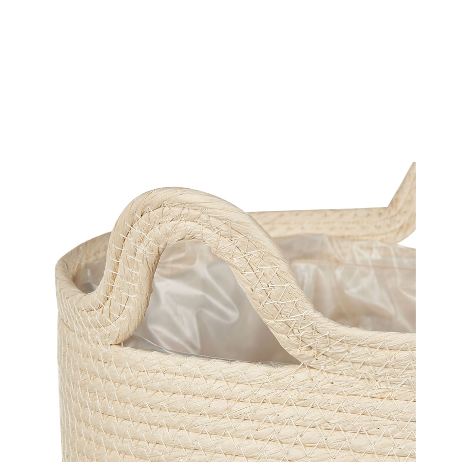 Zestaw 2 koszy na kwiaty z trawy morskiej naturalny MATIKU