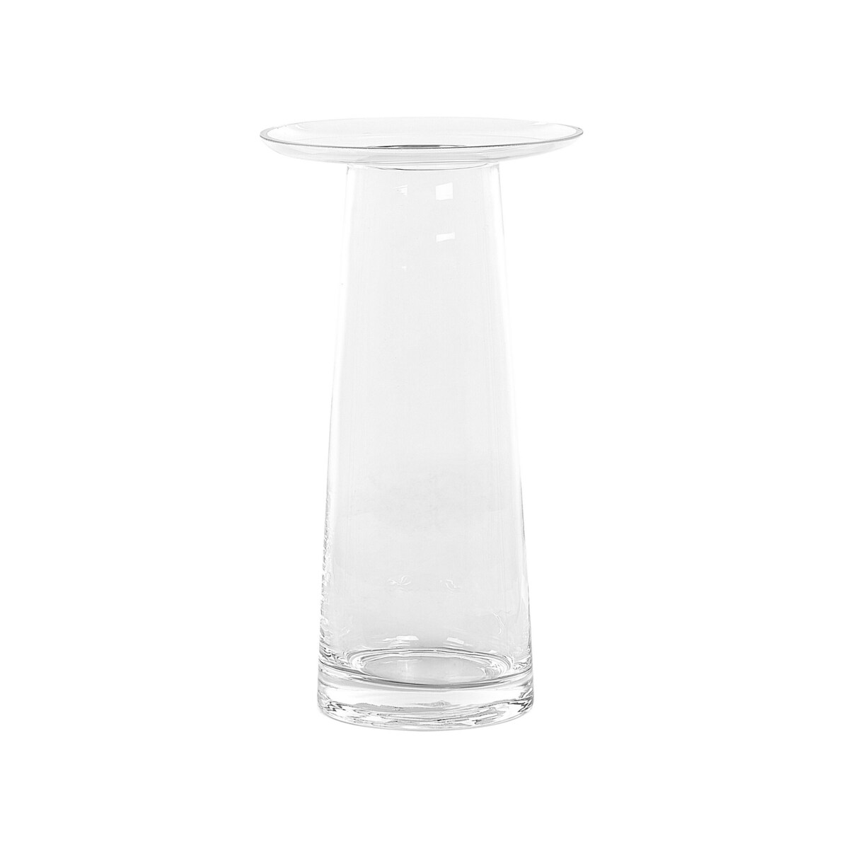 Wazon na kwiaty szklany 26 cm transparentny MANNA