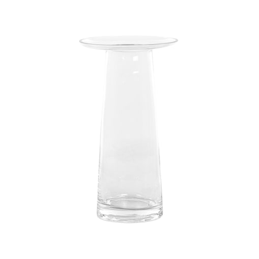 Wazon na kwiaty szklany 26 cm transparentny MANNA