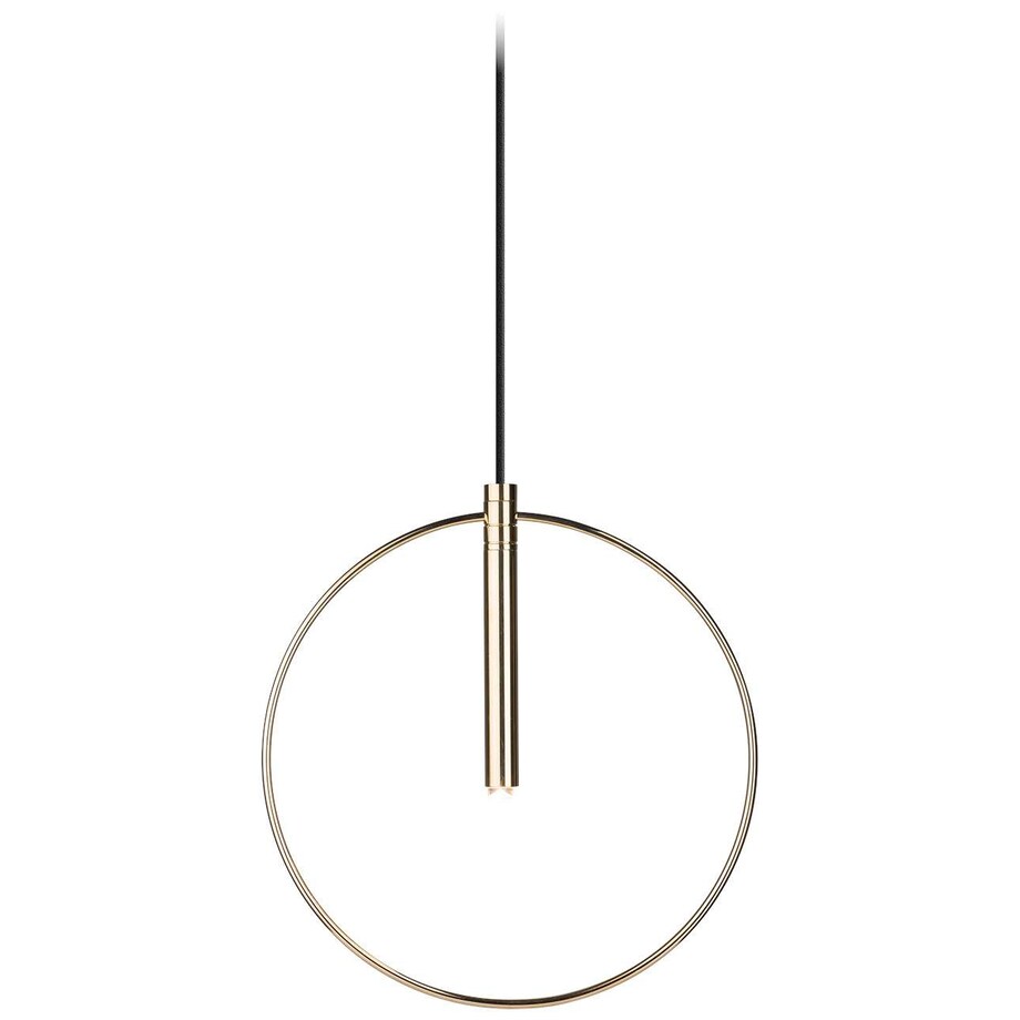 LAMPA wisząca FARO 0553 Amplex okrągła OPRAWA metalowy ZWIS pierścień ring złoty