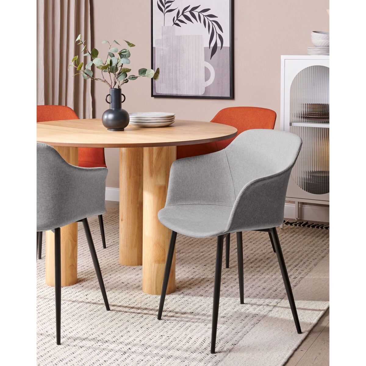 Zestaw 2 krzeseł jasnoszary ELIM