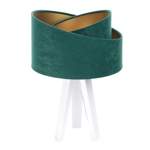 Lampa stołowa GEMSTONE zielona/złota/biała