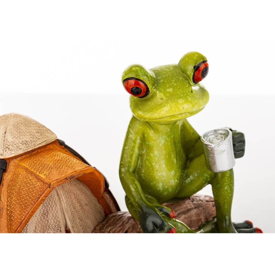 Figurka - żaba na kempingu 9,5x16x12 cm FROGG na biwaku