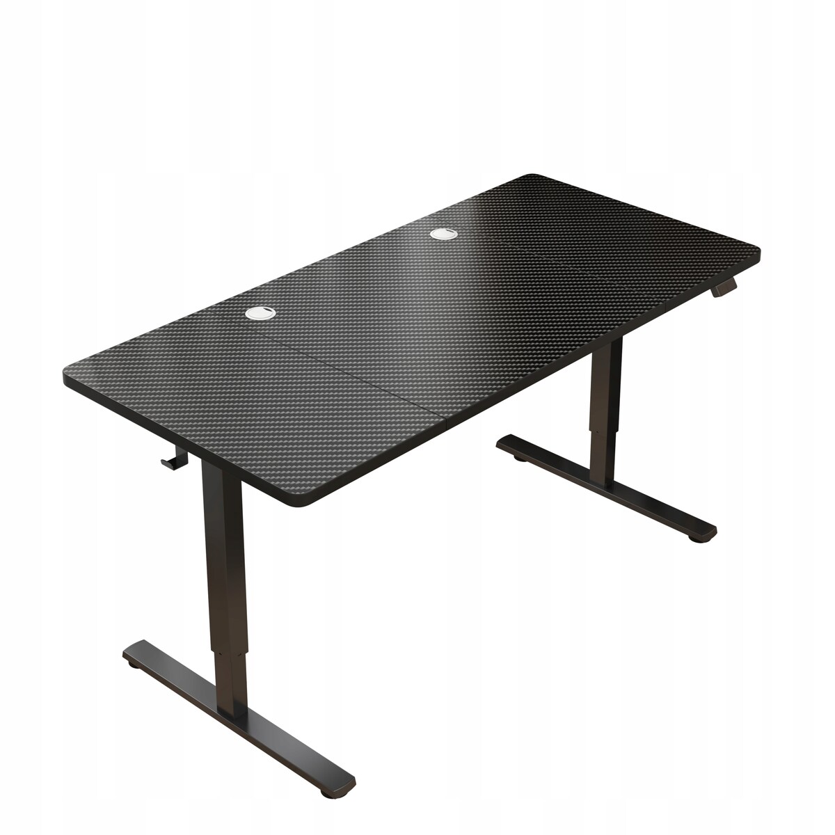 Biurko Elektryczne Podnoszone Czarne 160x80 Regulowane Wysokości 72-118 cm