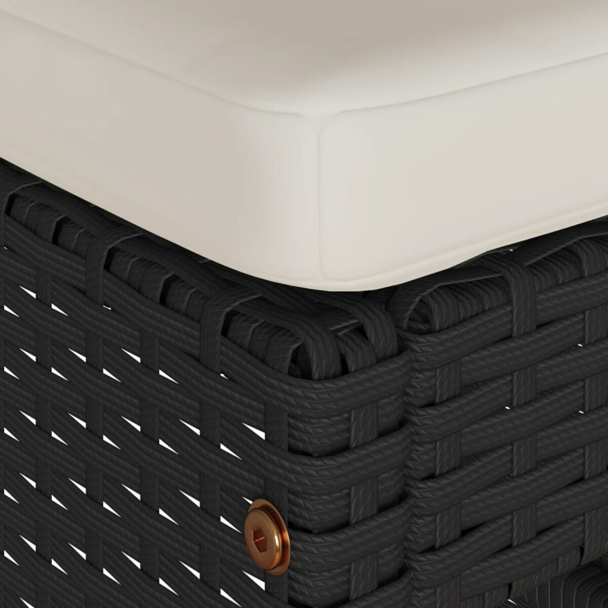 vidaXL Ogrodowe stołki barowe z poduszkami, 4 szt., czarne, polirattan