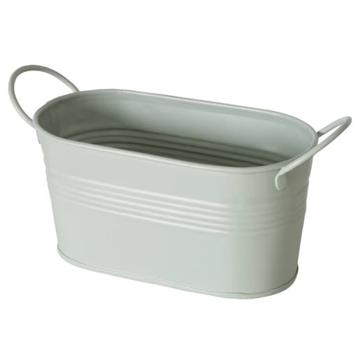 Doniczka na balkon LINGO, cynkowa, podłużna, 20 x 8,5 x 9,5 cm