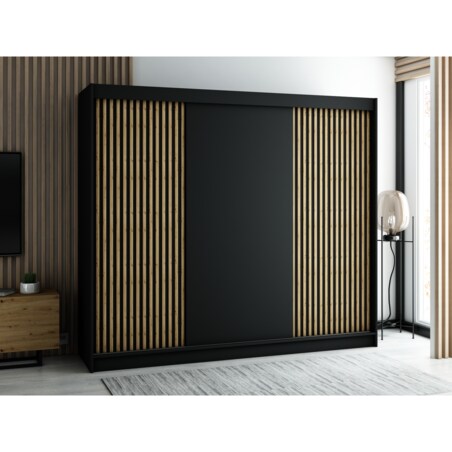 Szafa przesuwna Garderoba LAMELO 250 czarny