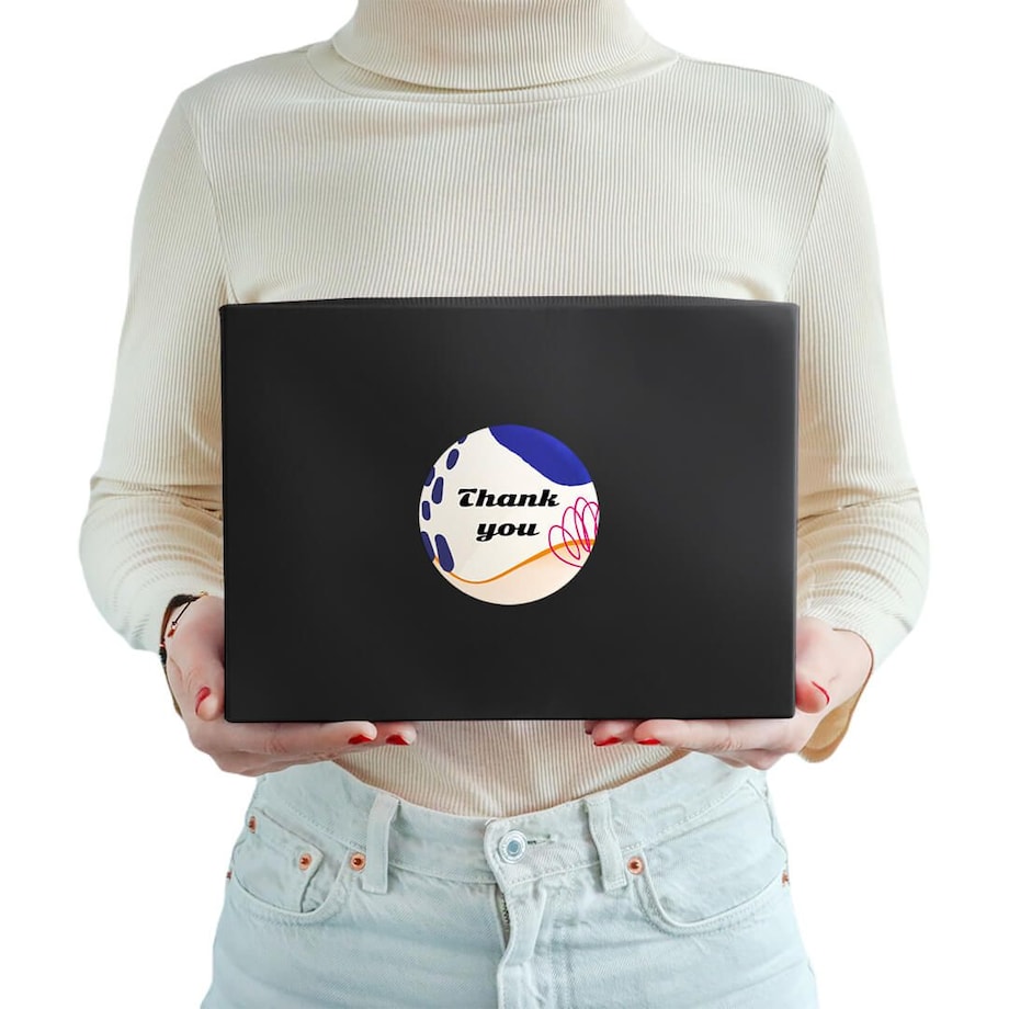 Zestaw prezentowy box "THANK YOU" z kawami smakowymi kubkiem i czekoladą z bakaliami - podziękowanie prezent upominek dla kobiety faceta niej niego