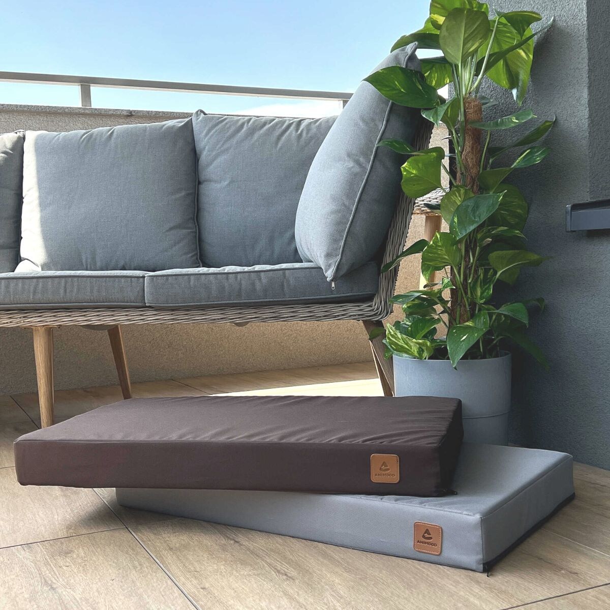 Animood Legowisko ortopedyczne Melman rozmiar: L, kolor: szary, materiał: kodura