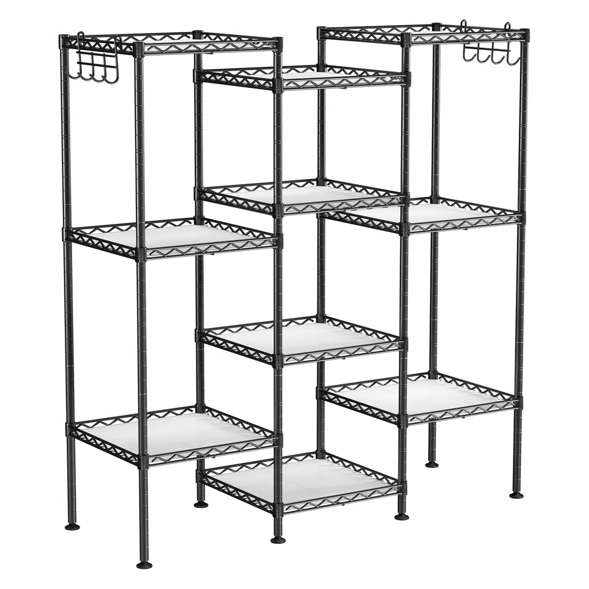 Regał Łazienkowy 30X30X123,5 Cm Czarny, Półprzezroczysty