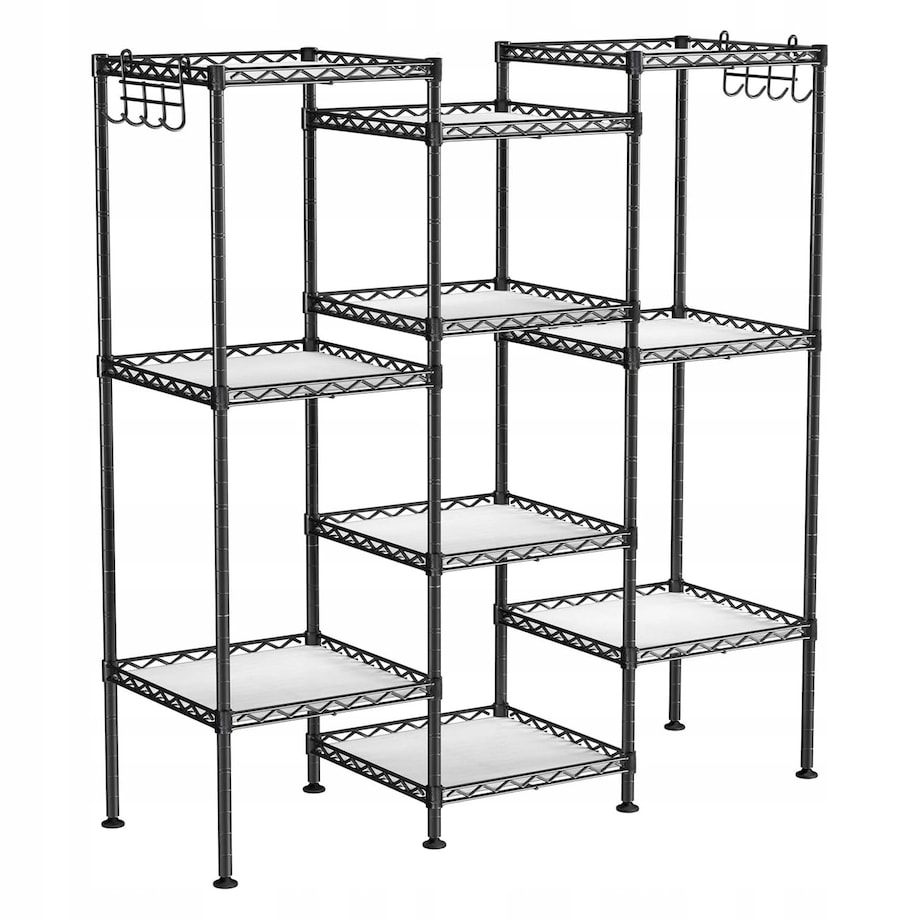 Regał Łazienkowy 30X30X123,5 Cm Czarny, Półprzezroczysty