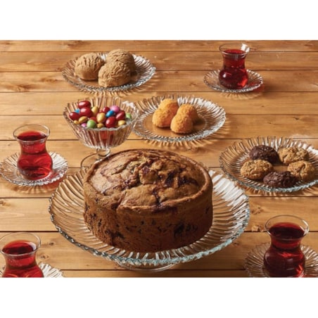 PATERA TALERZ DUŻY PÓŁMISEK SZKŁO 31,5 cm PASABAHCE na ciato desery aurora