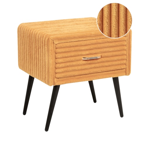 Szafka nocna FLAYAT Sztruks Pomarańczowy