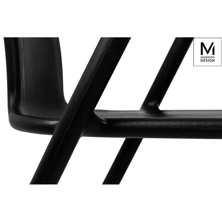 Krzesło kuchenne Air 1615-APC z podłokietnikami czarne