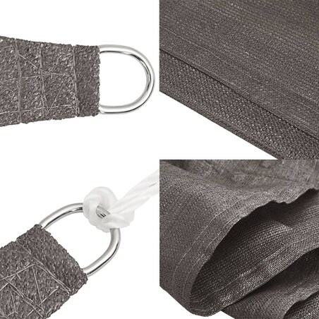 vidaXL Żagiel przeciwsłoneczny, 160 g/m², antracytowy, 3x6 m, HDPE