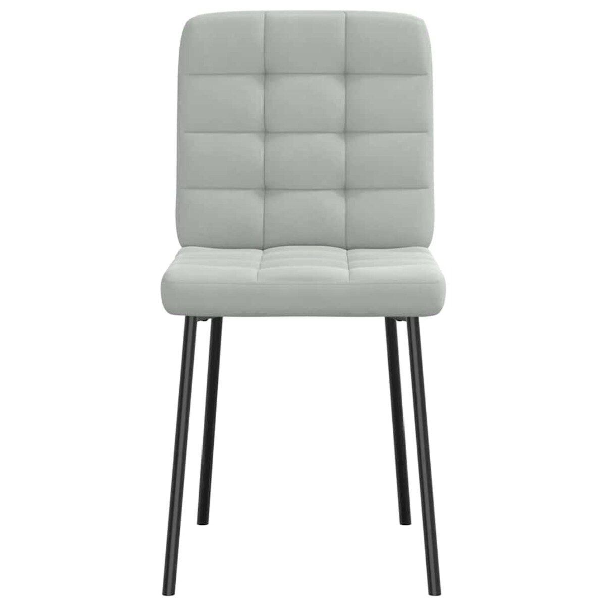 vidaXL Krzesła stołowe, 4 szt., jasnoszare, obite aksamitem