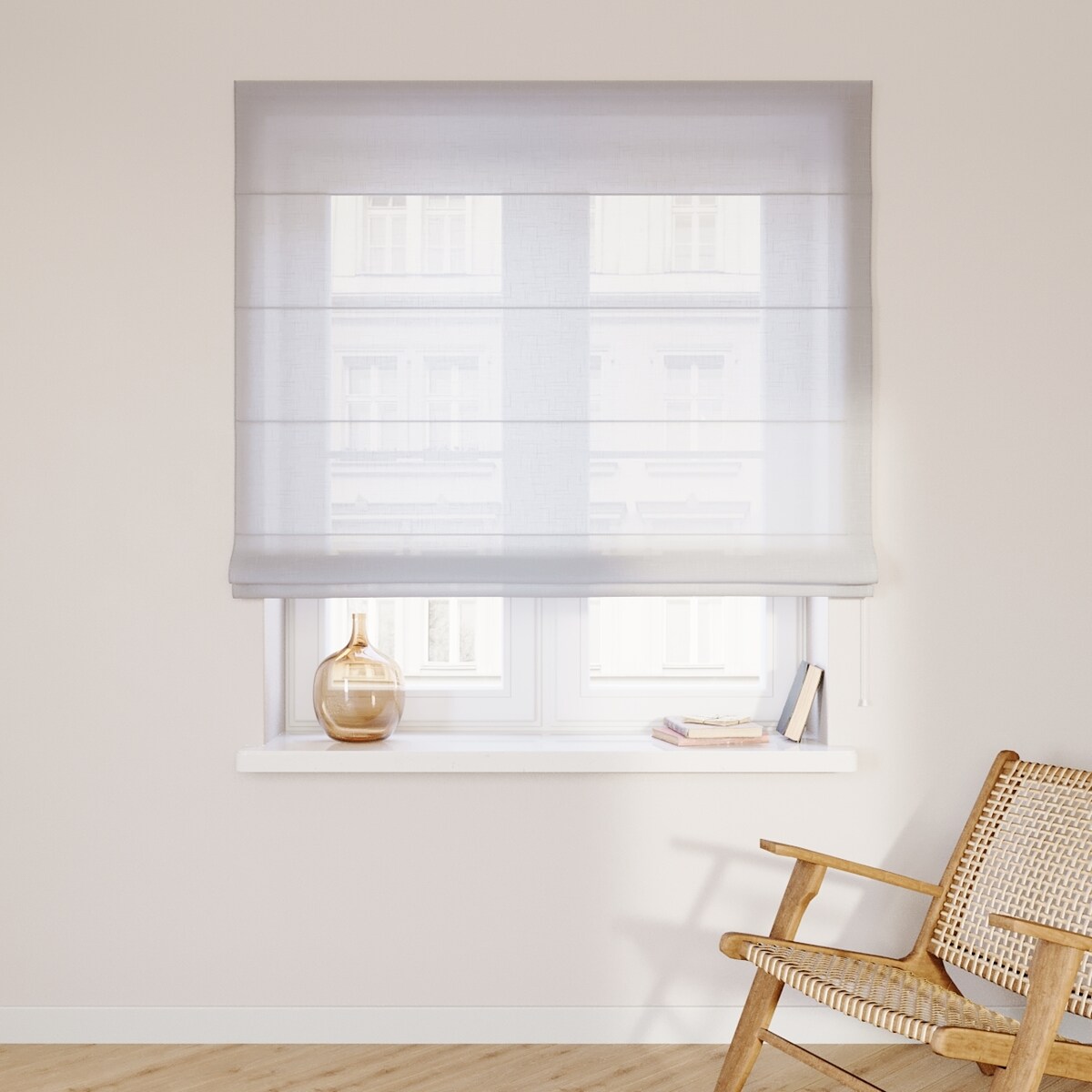 Roleta rzymska Capri 120x150 prześwitująca ecru