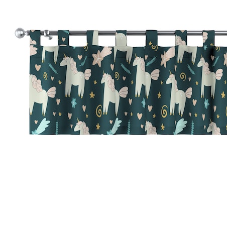 Lambrekin na szelkach 130x40 niebieski