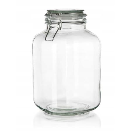 4x SŁOIK SZKLANY z klipsem hermetyczny na przetwory ogórki weki kapusta 3 L