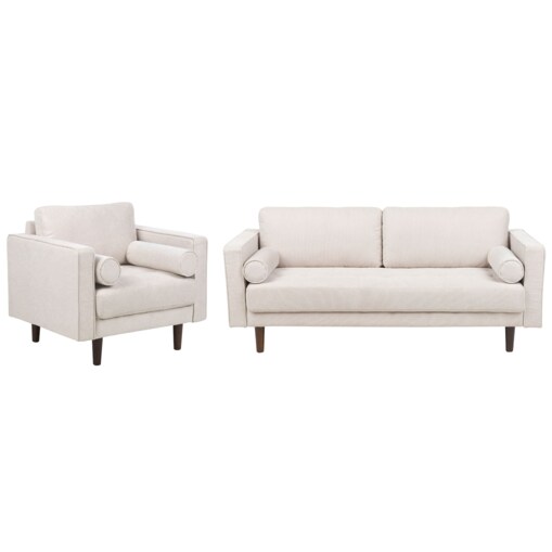 Komplet wypoczynkowy NURMO Jasnobeżowy dla 4 osób