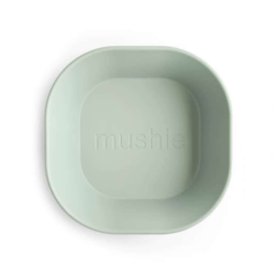 Mushie Miseczki dla dzieci kwadratowe 2-pak Sage