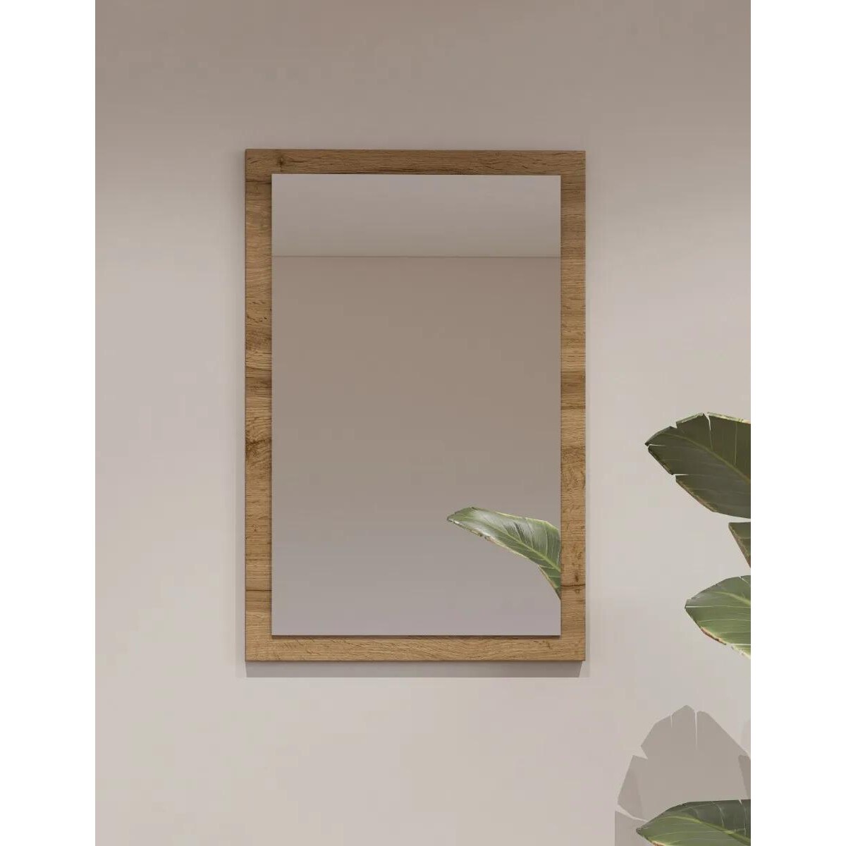 Lustro do przedpokoju CROSS 40x60cm dąb wotan